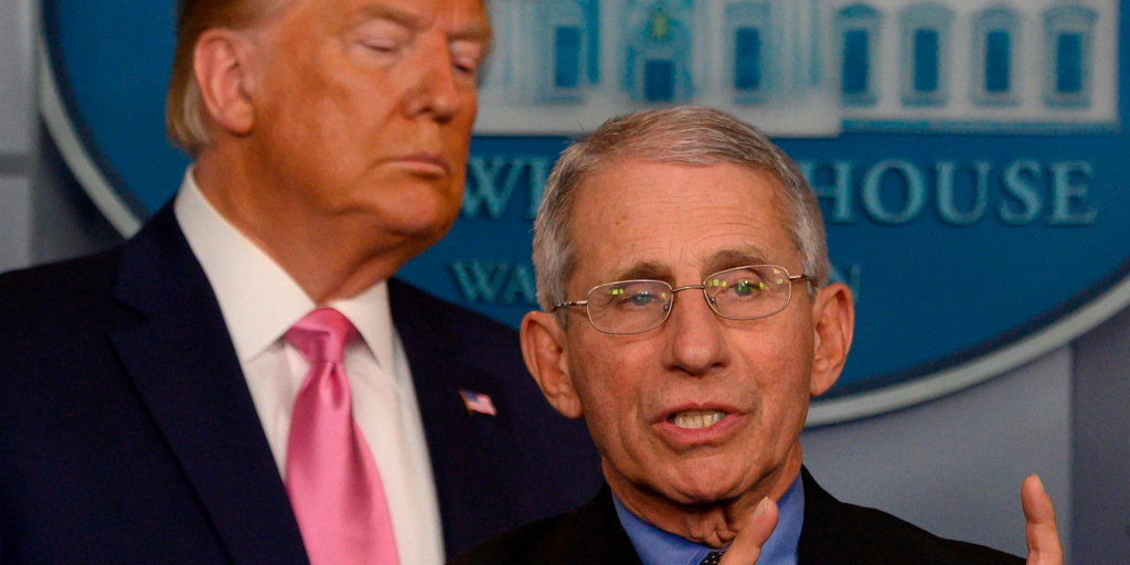 President Trump en gezondsheidsexpert Anthony Fauci.