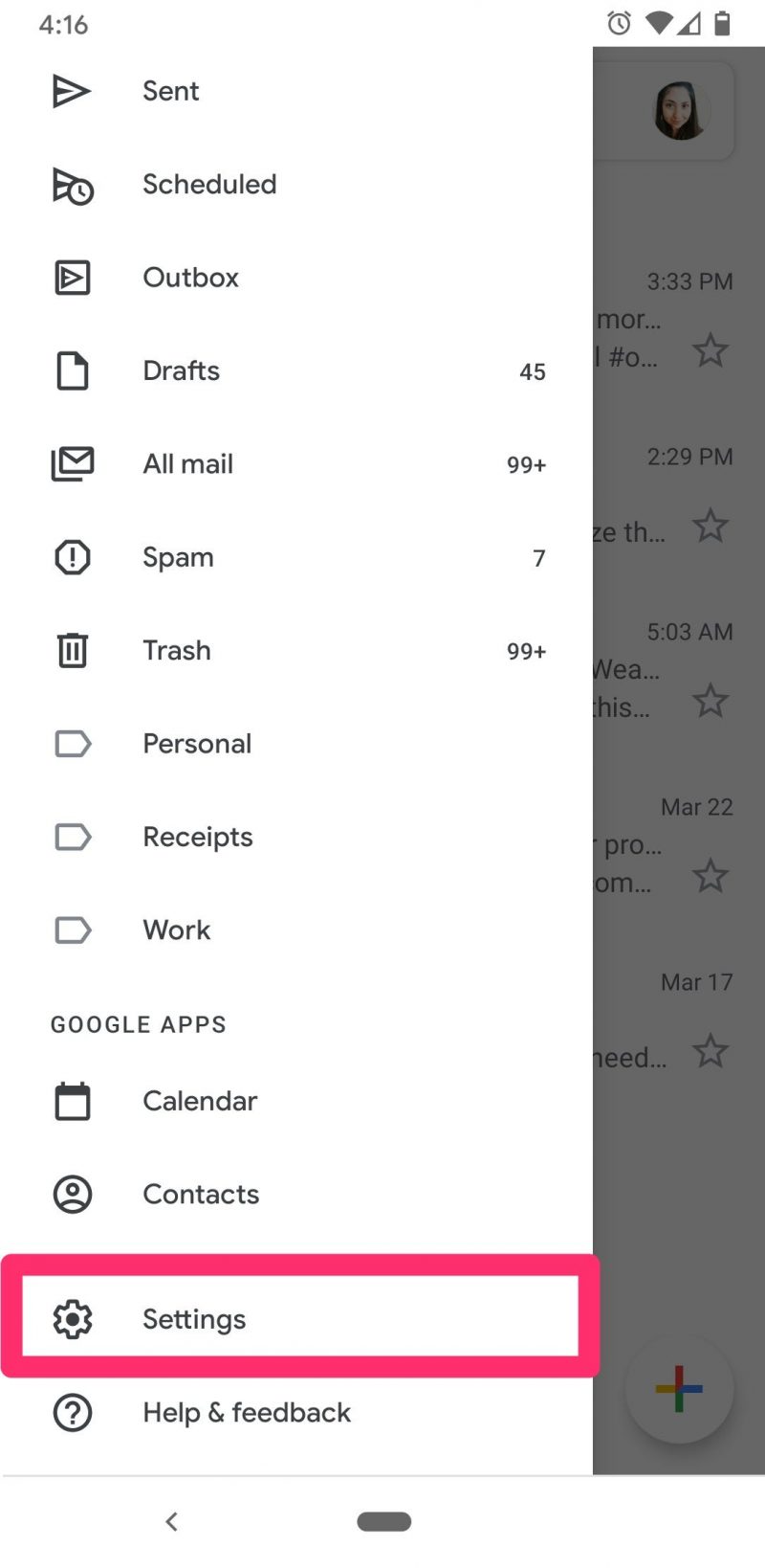 Mode Dark Android On Gmail 8