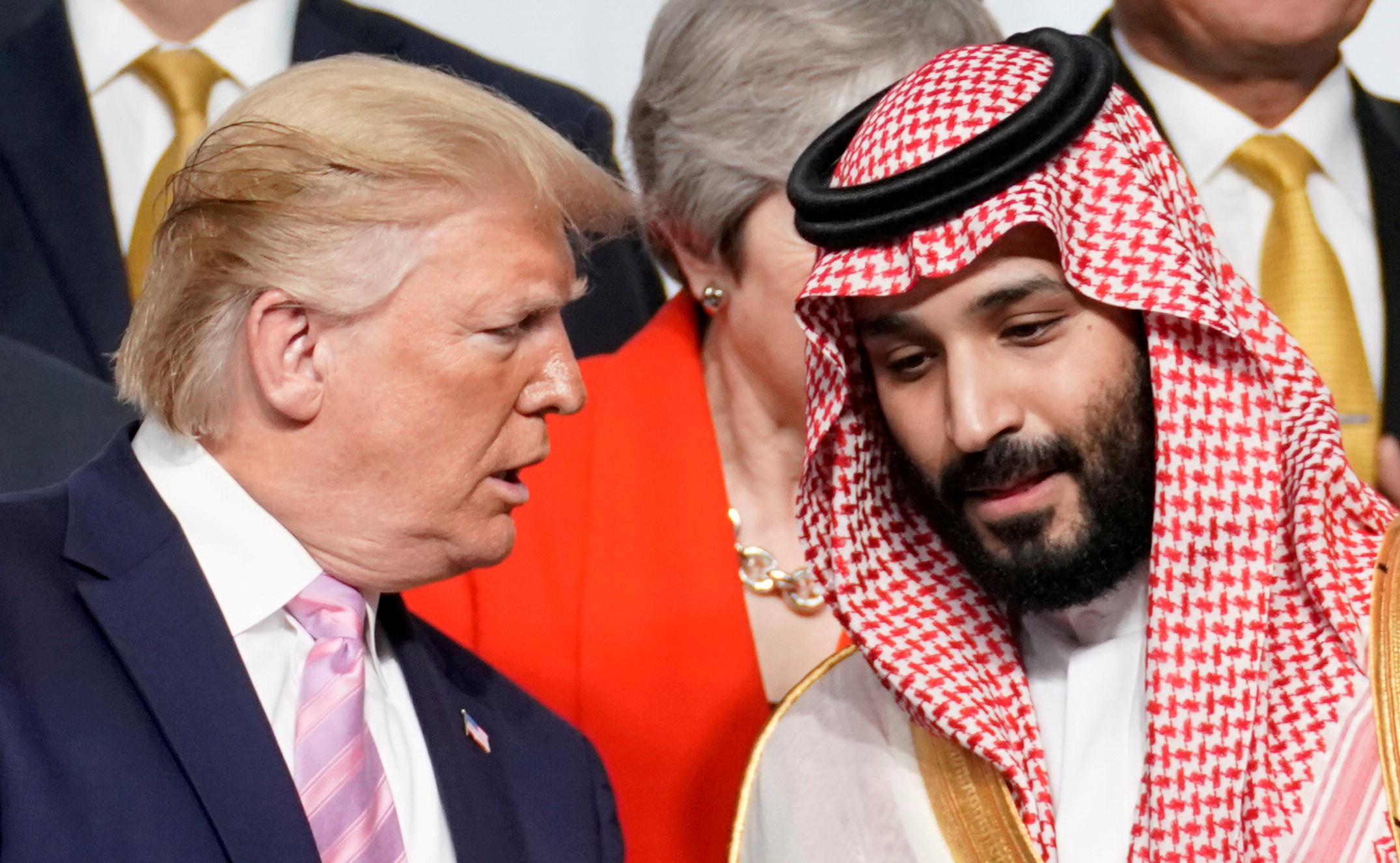 De Amerikaanse president Donald Trump en de Saudische kroonprins Mohammed bin Salman.