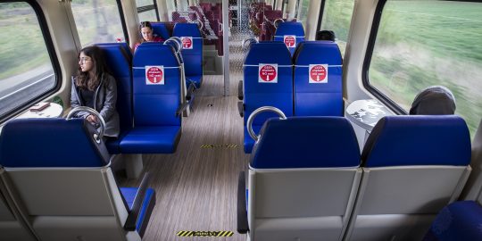 Een testtrein voor de 1,5-metersamenleving.