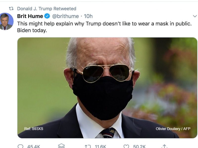 Donald Trump Hume Biden tweet