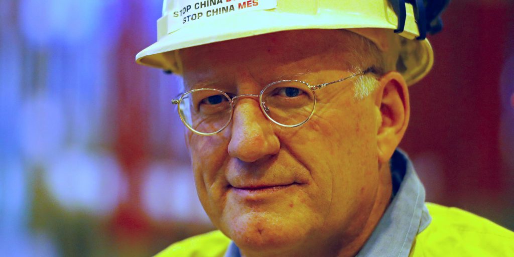 Theo Henrar geldt als boegbeeld van Tata Steel in IJmuiden.