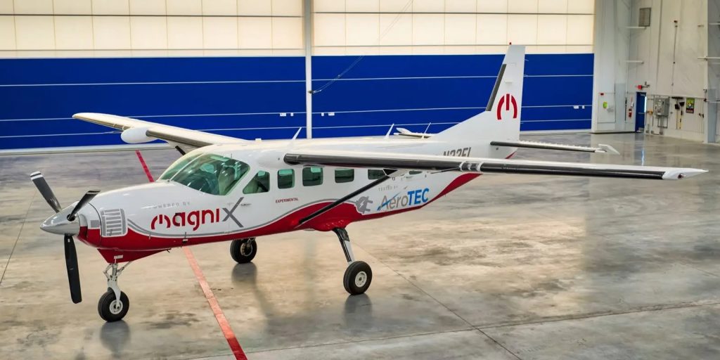 De Cessna Grand Caravan is volgens MagniX de grootste versie van een klassiek propellervliegtuig dat op elektrische aandrijving heeft gevlogen.