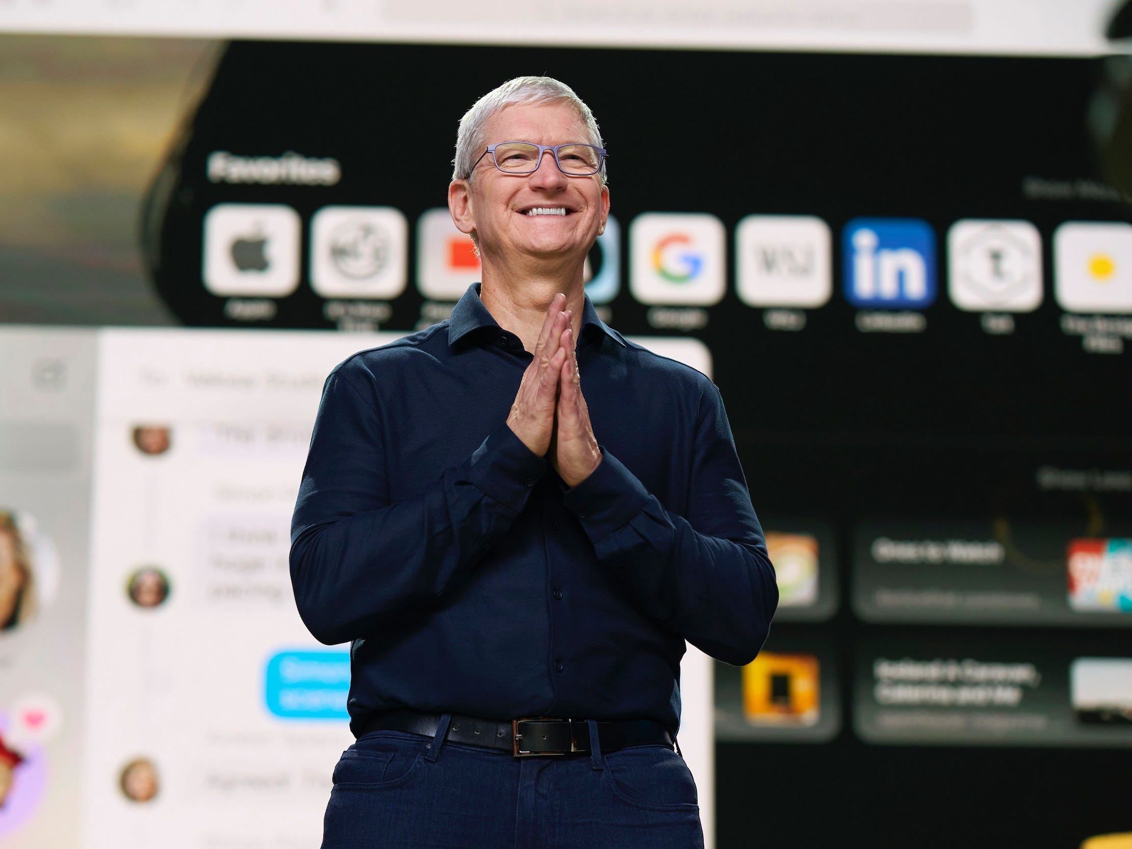 Apple-topman Tim Cook tijdens WWDC 2020