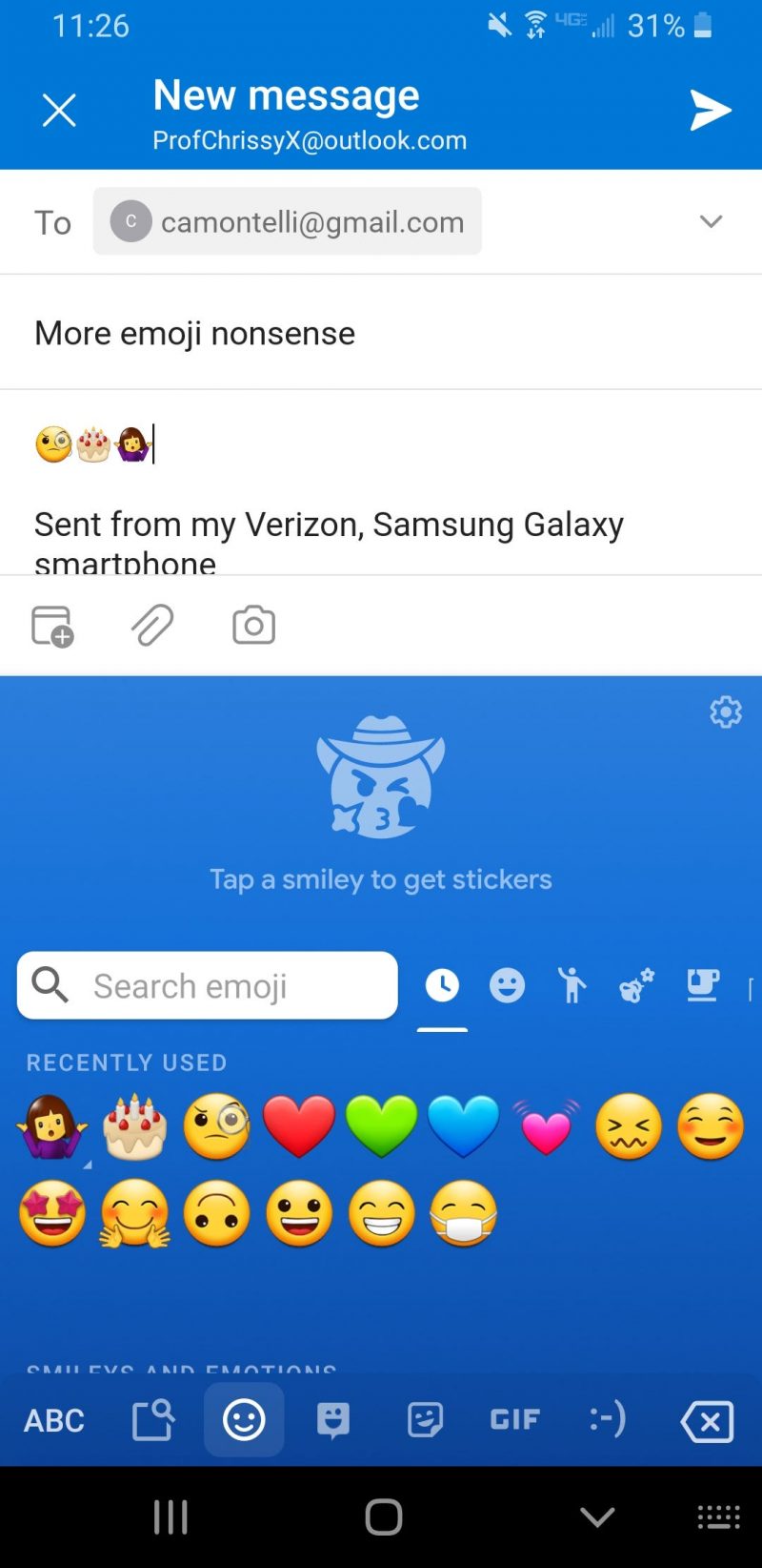 microsoft outlook emojis