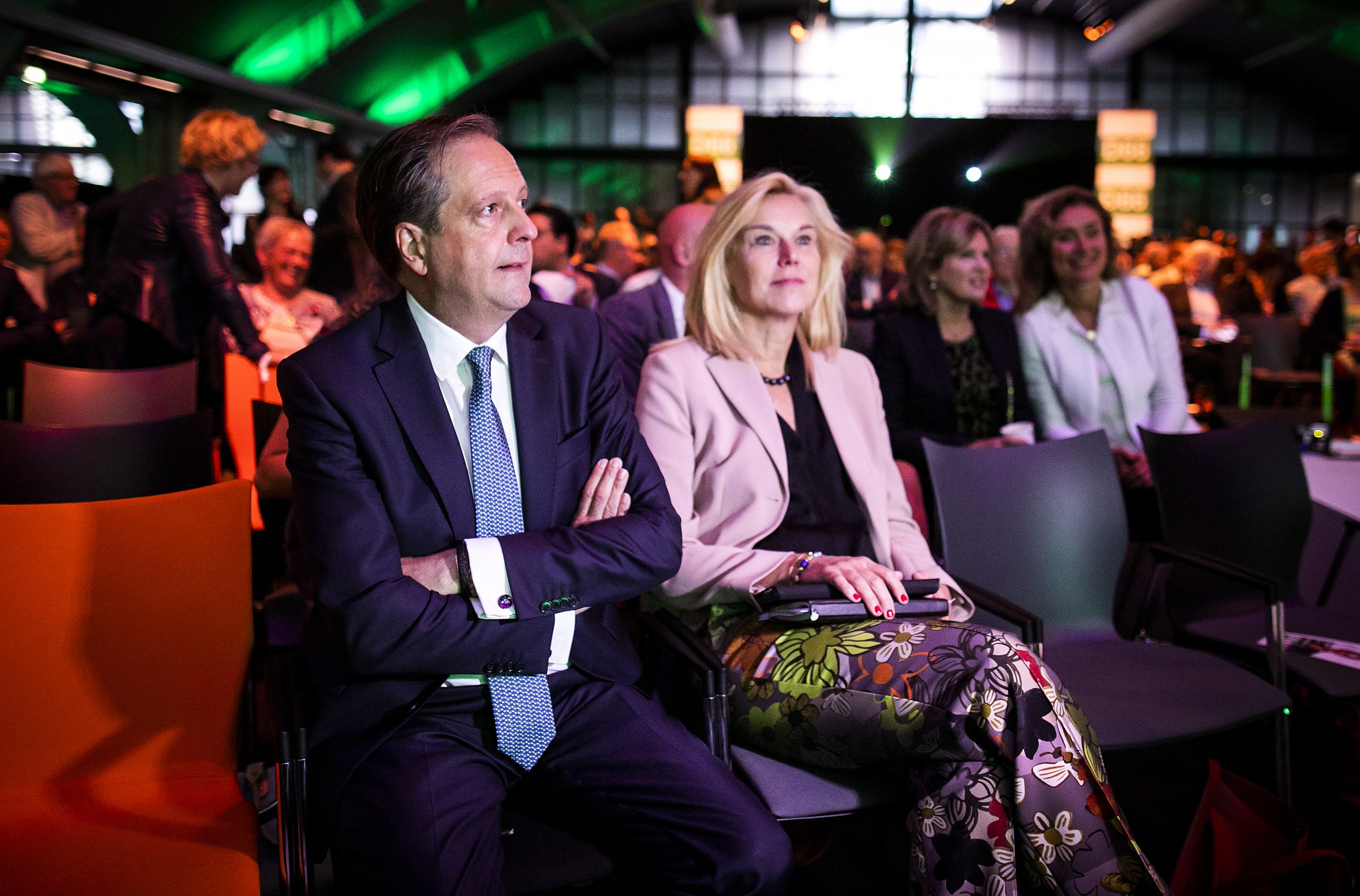 Foto: Alexander Pechtold en Sigrid Kaag tijdens het D66-najaarscongres in 2018. Bron: ANP/Remko de Waal