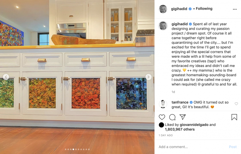 Gigi Hadid shared photos of her colorful apartment, and it ...