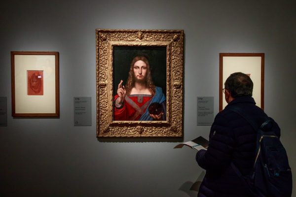 Foto: Salvator Mundi van Leonardo da Vinci in het Louvre. Bron: EPA Foto: Salvator Mundi van Leonardo da Vinci in het Louvre. Bron: EPA