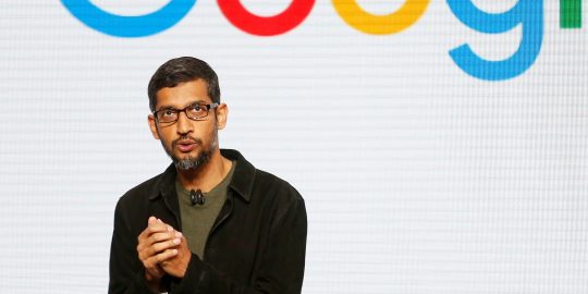 Sundar Pichai, topman van Google en Alphabet.