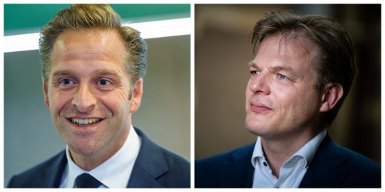 Hugo de Jong en Pieter Om:tzigt van het CDA: strijd om lijstrekkerschap