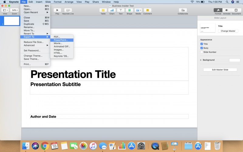how to turn a powerpoint into a pdf on mac