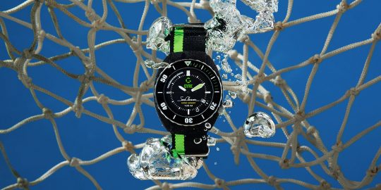 Het SeaCleaner-horloge van Gyre Watch is gemaakt van gerecyclede visnetten