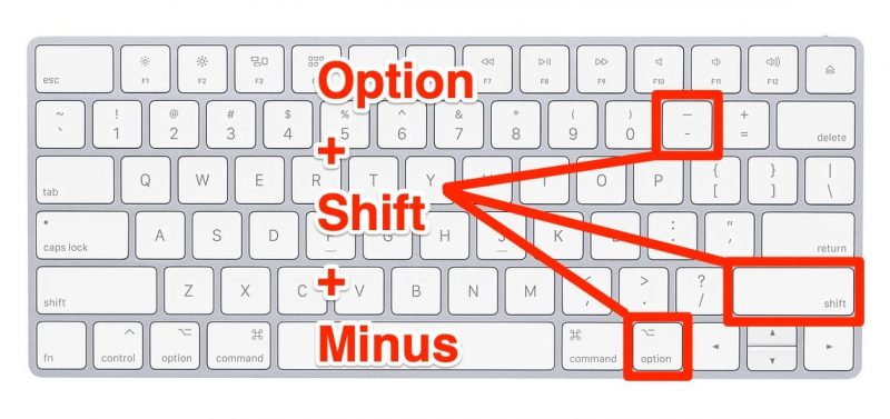 How to insert an em dash into your text using a keyboard shortcut on