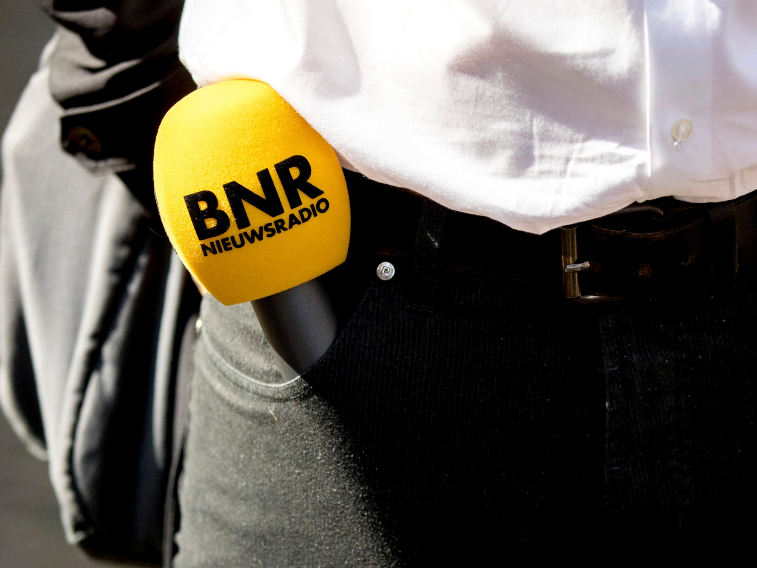 Een microfoon van BNR Nieuwsradio