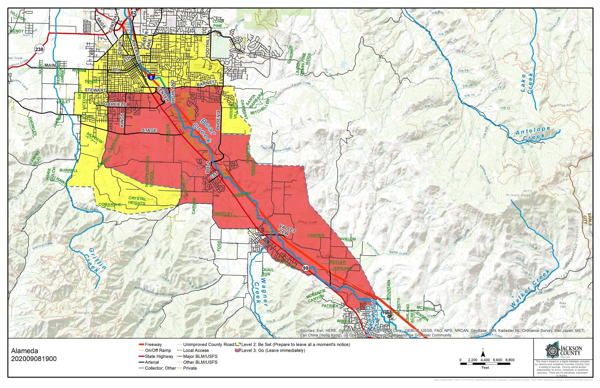 Residents of Medford, Oregon, ordered to evacuate as wildfire consumes