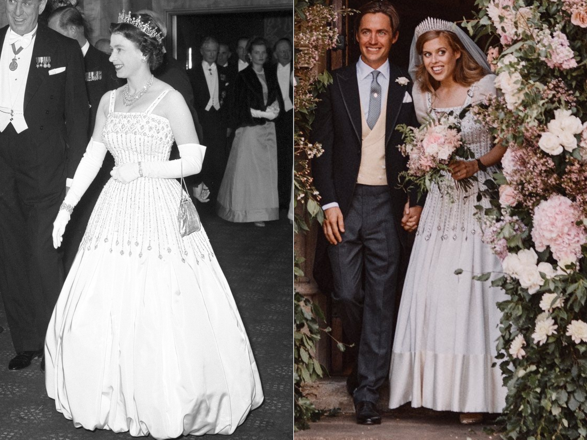 The vintage wedding dress Princess Beatrice borrowed from the Queen ...