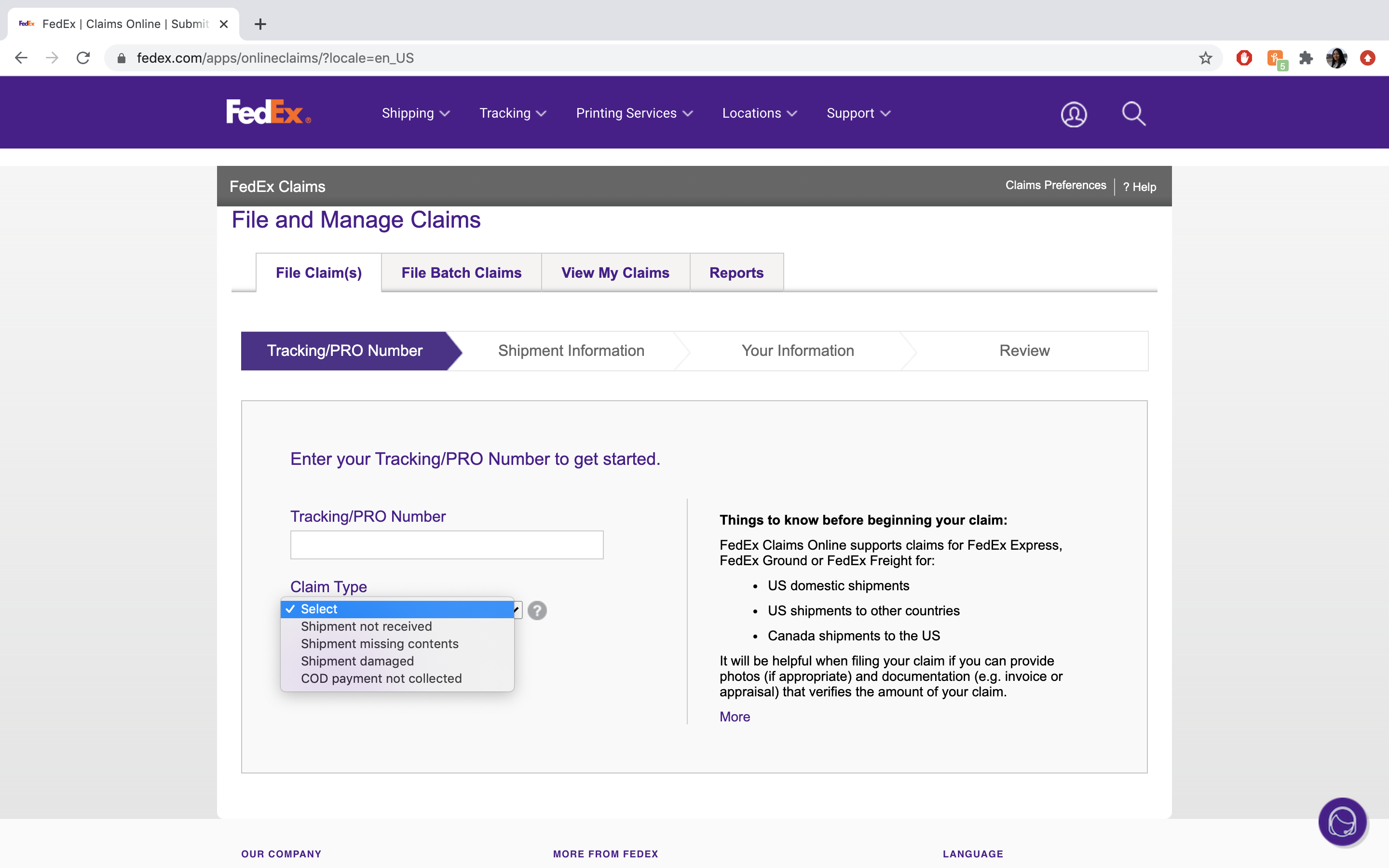 fedex ground or fedex home delivery tracking
