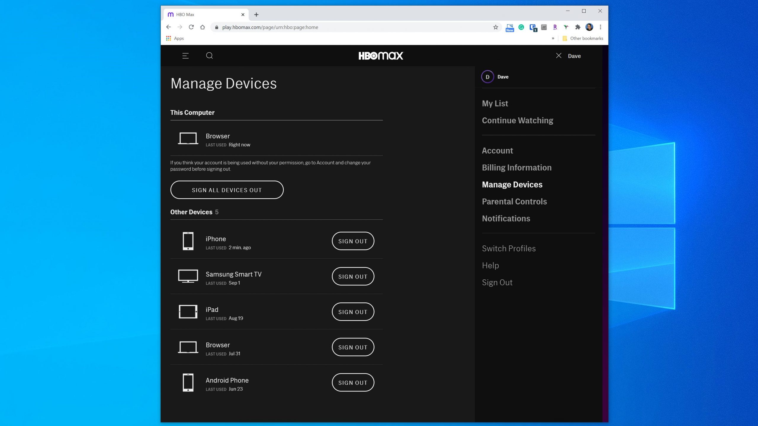 manage apps and devices