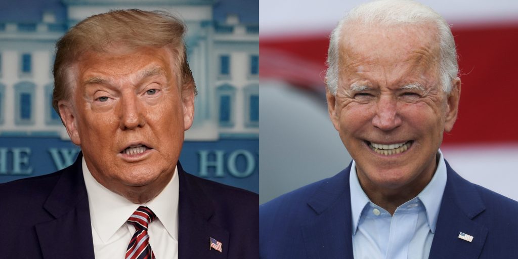 Donald Trump en Joe Biden