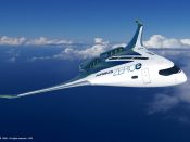 Conceptontwerp van de Europese vliegtuigbouwer Airbus voor een monovleugeltoestel op waterstof.