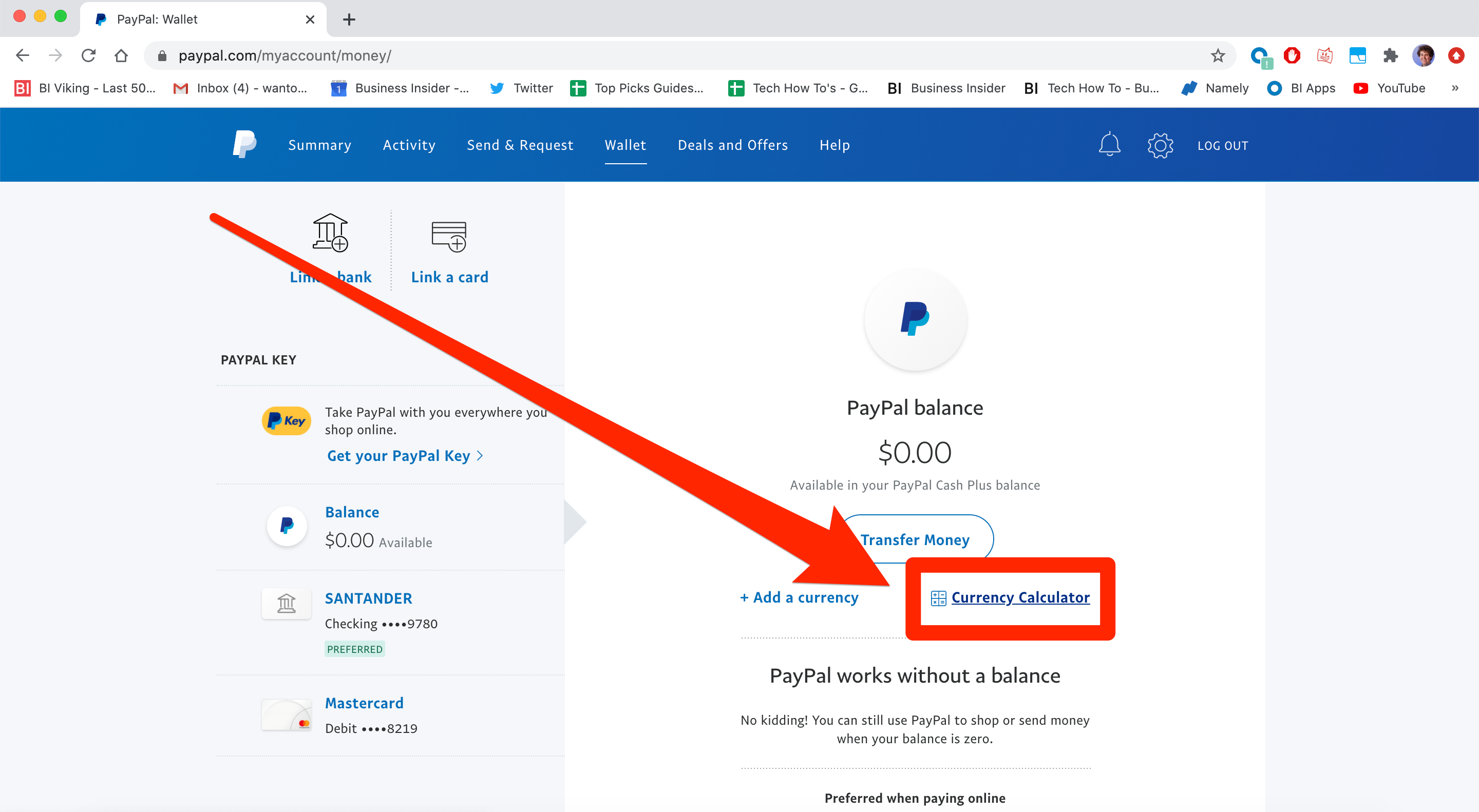 How to use PayPal's official currency calculator to convert between nearly two dozen currencies