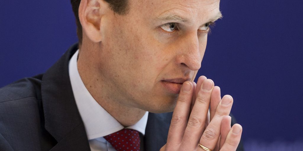 Directielid Frank Elderson van de Nederlandsche Bank in 2014.