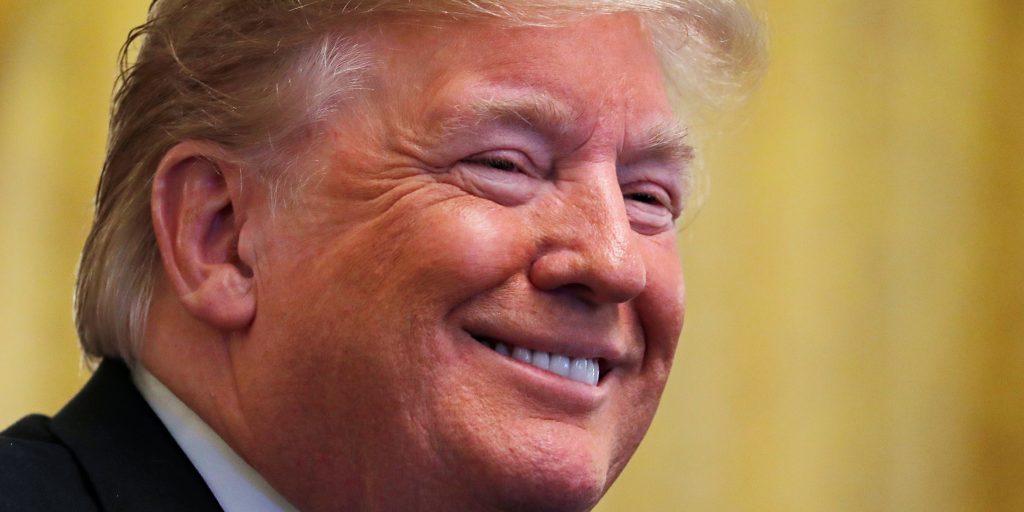 De glimlach van Donald Trump