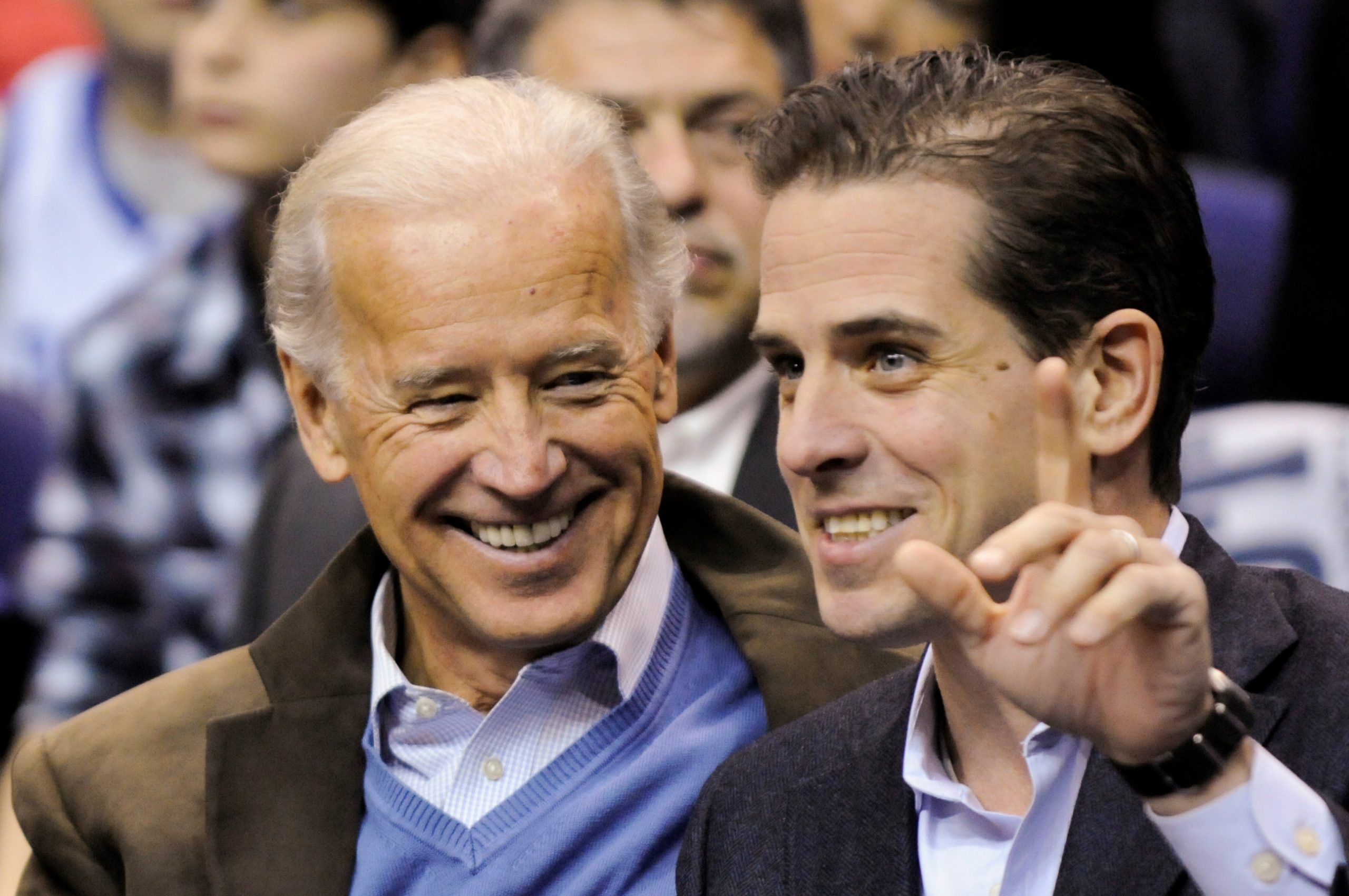Joe Biden en zijn zoon Hunter in 2009.