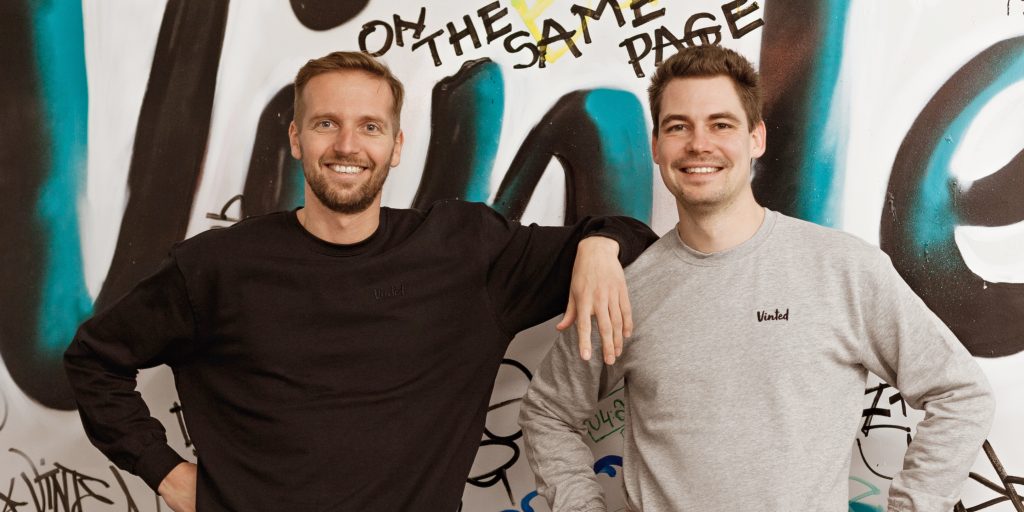 CEO Thomas Plantenga (links) en COO Mantas Mikuckas van Vinted. Bron: Vinted
