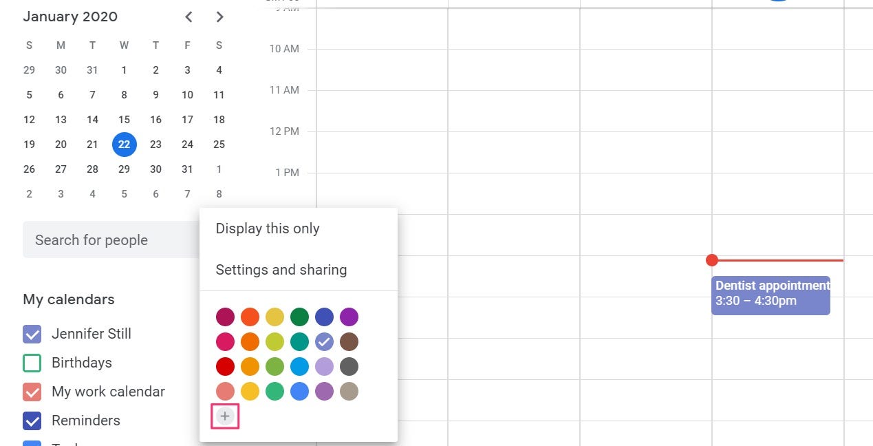 How to change the colors on your Google Calendar to differentiate your