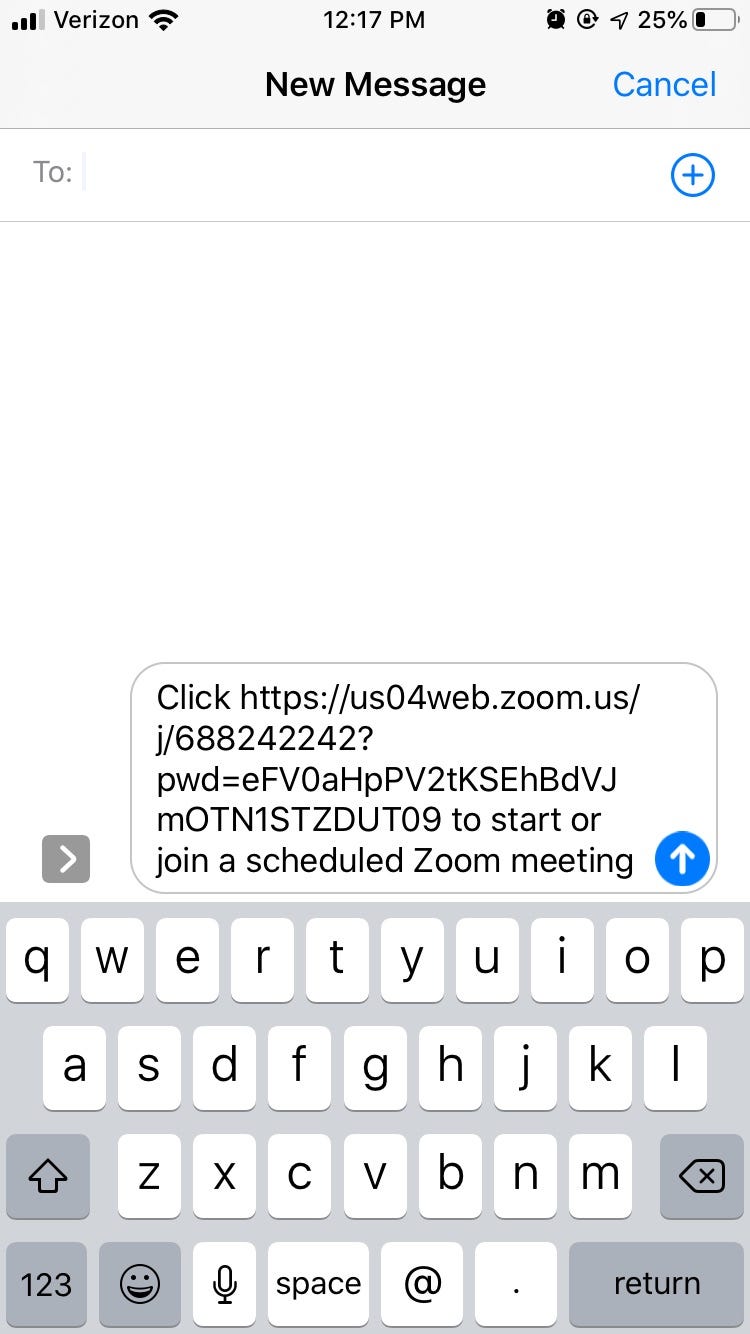 zoom for mac cannot sent invitation