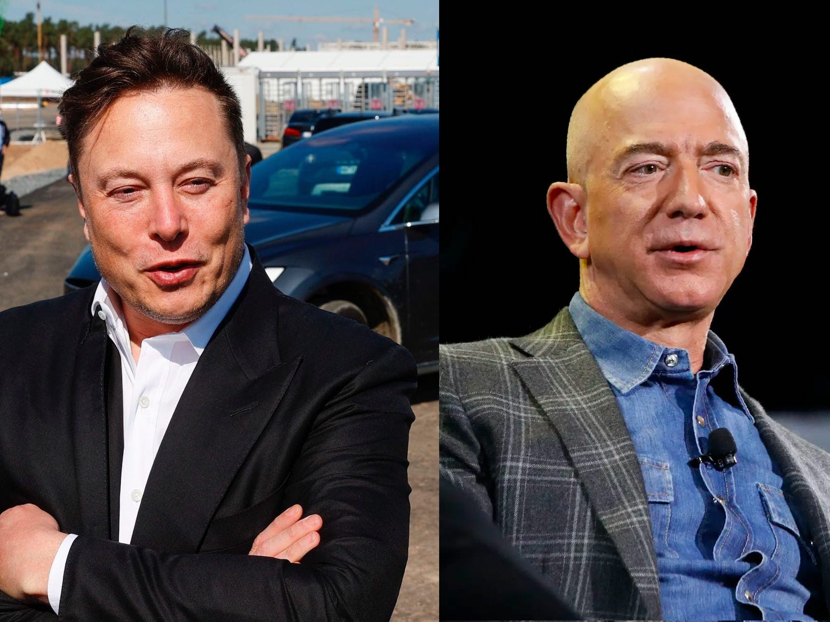 Elon Musk en Jeff Bezos