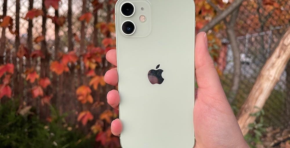 The iPhone 12 Mini in green