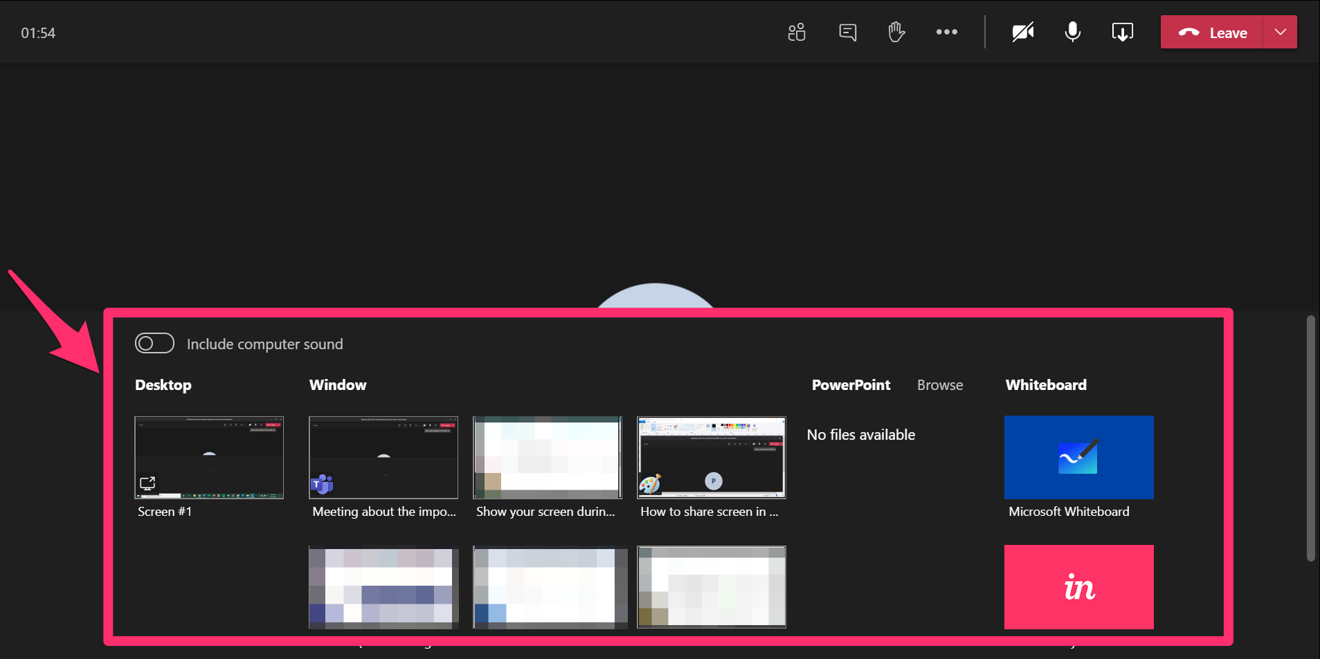 How to share your screen on Microsoft Teams during a video conference