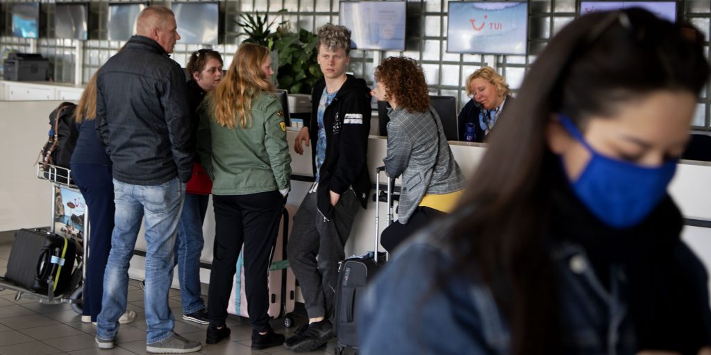 Drukte op Schiphol