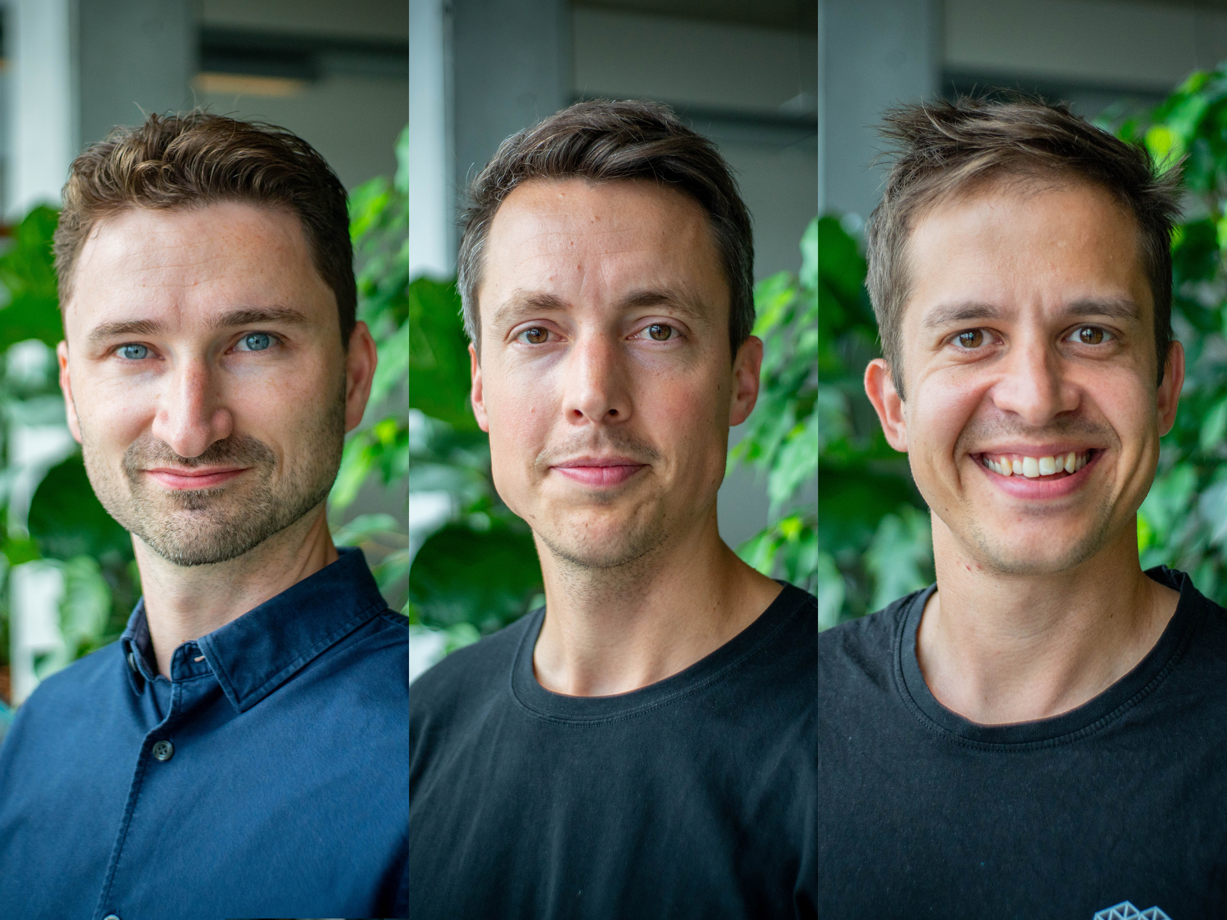 De drie oprichters van 3D Hubs. Vlnr: Bram de Zwart (CEO), Brian Garret (CPO) en Filemon Schöffer (CCO).