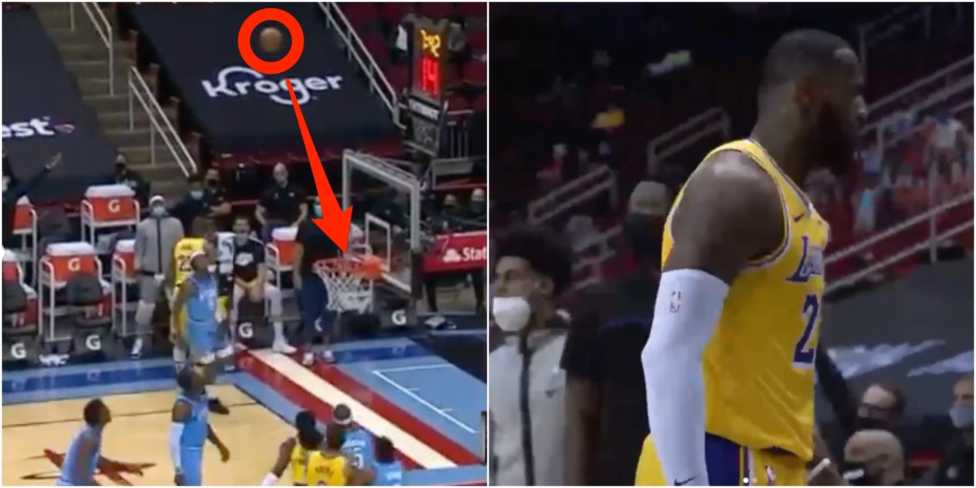 LeBron James Dropped A Breathtaking No-look 3-pointer To Win A $100 In ...