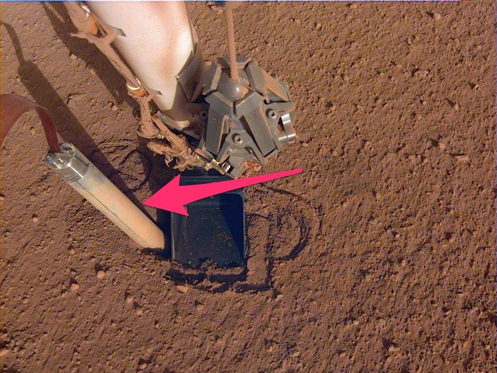 mars insight mole heat probe skitch