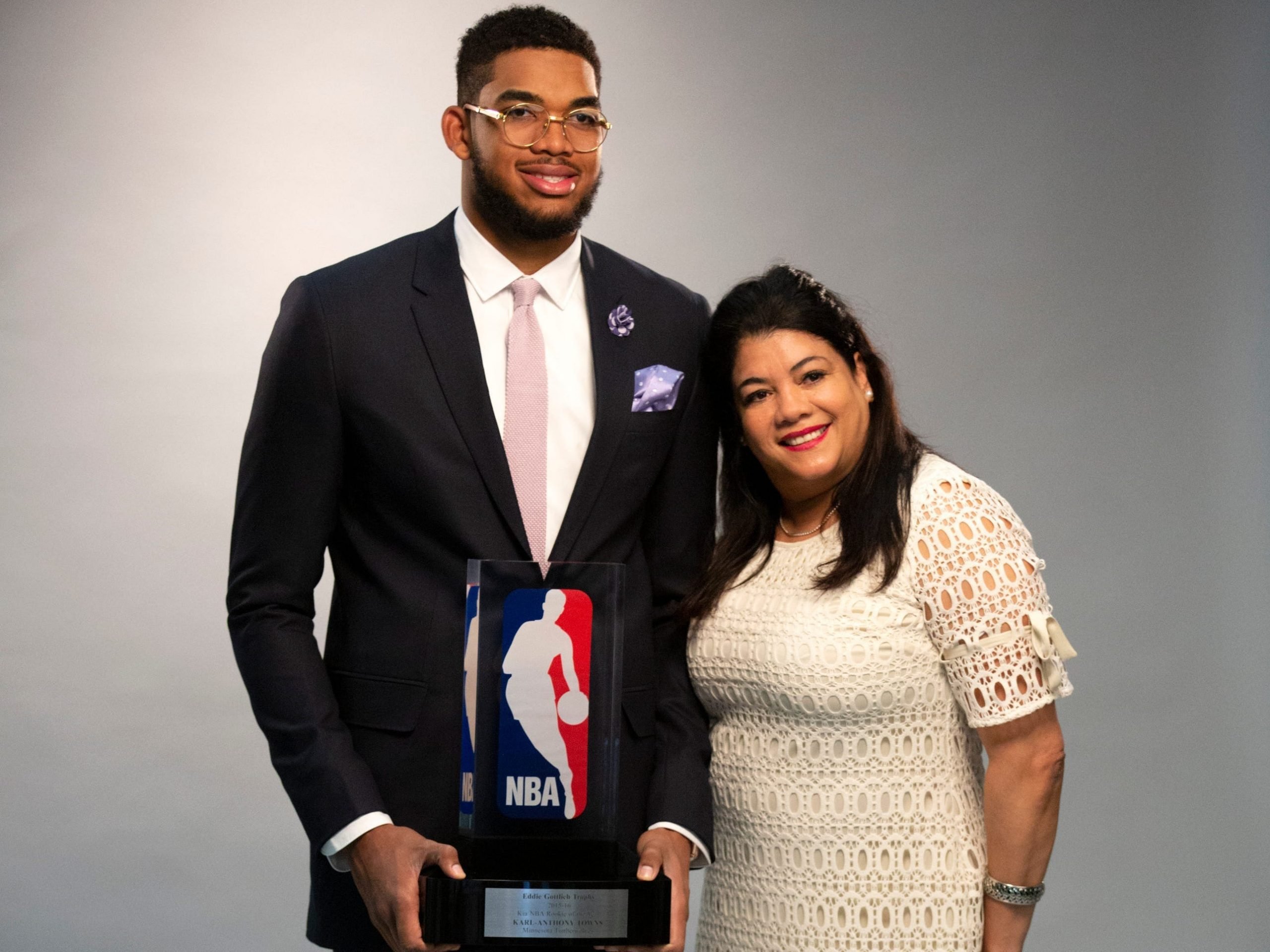 Karl Anthony Towns and Mother Getty Images