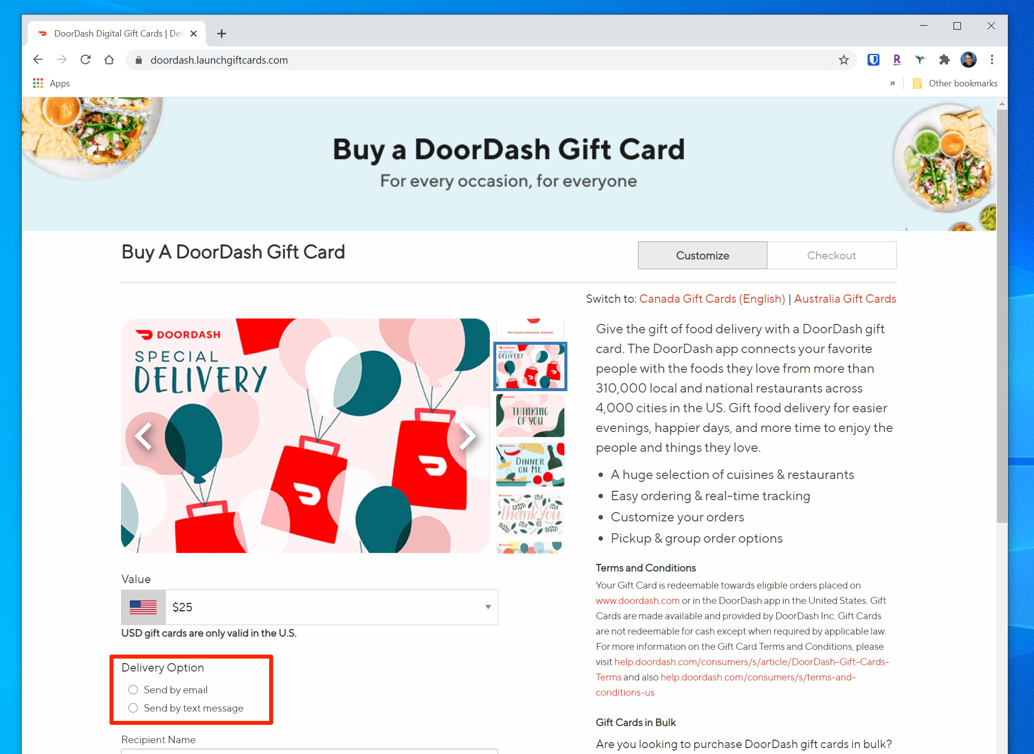 Yes, you can use gift cards on DoorDash's delivery app here's how