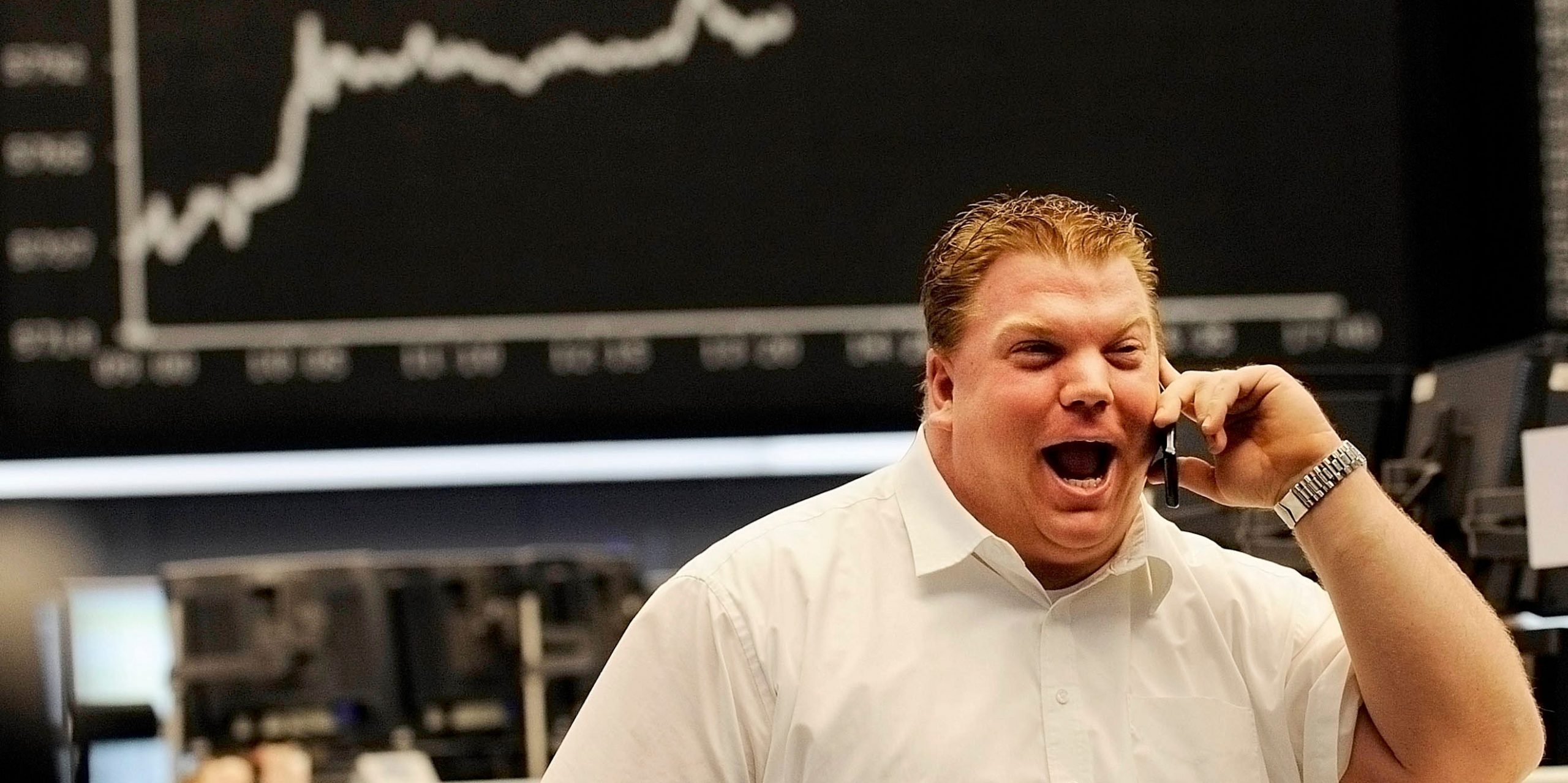 happy stock trader