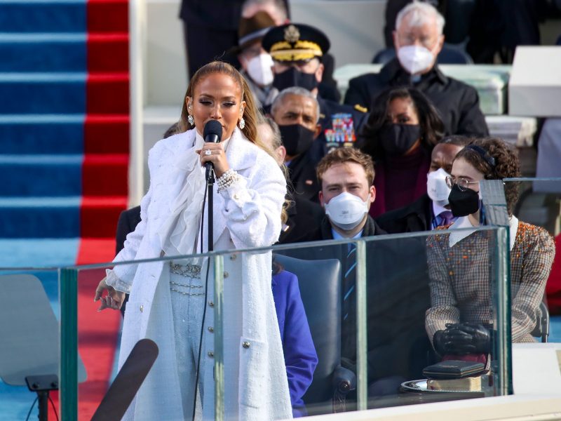 jlo chanel earrings inauguration