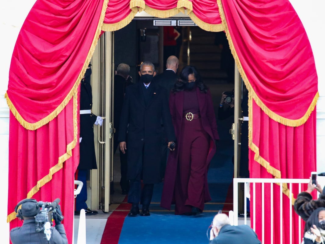 Obamas at Biden inauguration