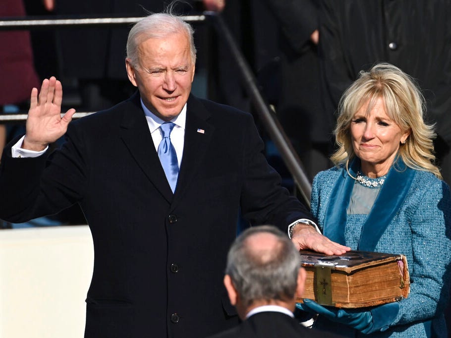 joe biden jill biden inauguration