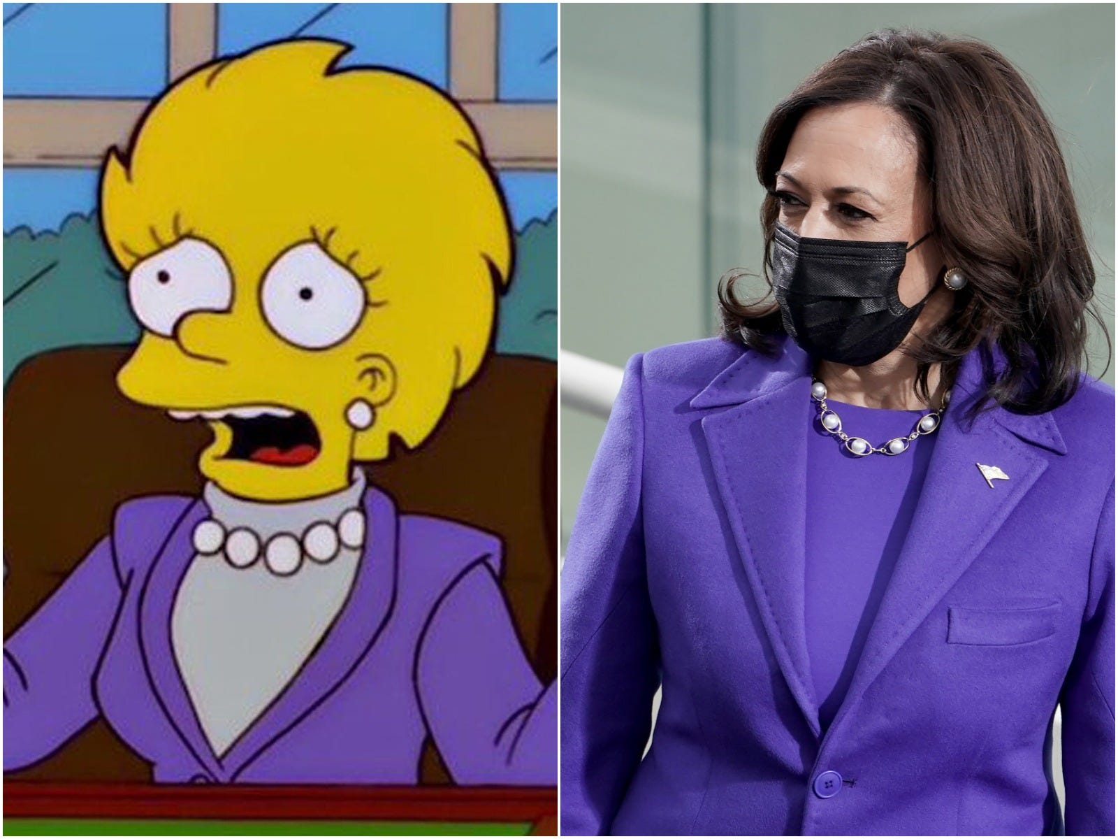 Fans Point Out 21 Year Old Simpsons Episode Predicted Kamala Harris Inauguration Outfit