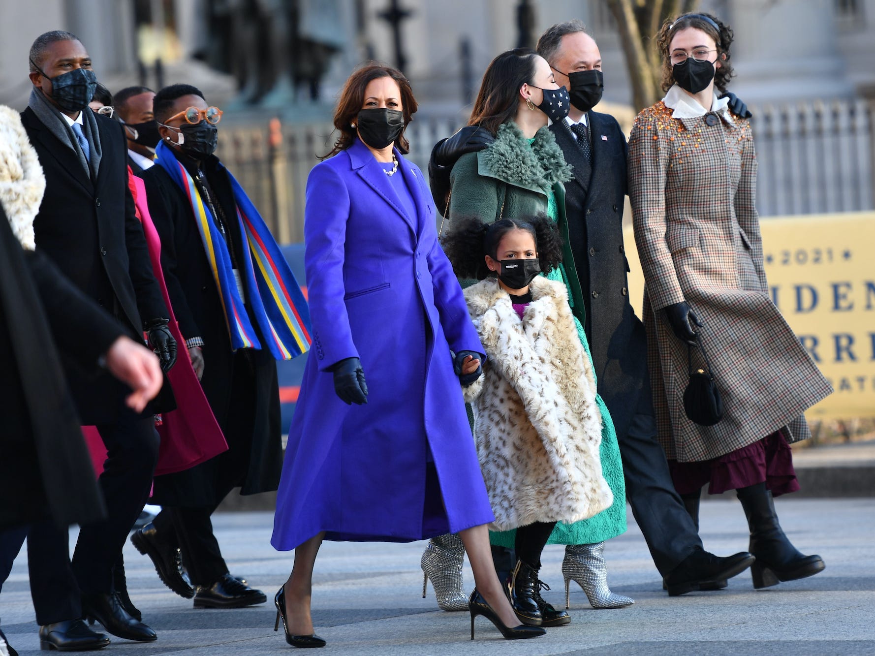 Kamala Harris' great-nieces wore custom coats designed to look like one ...