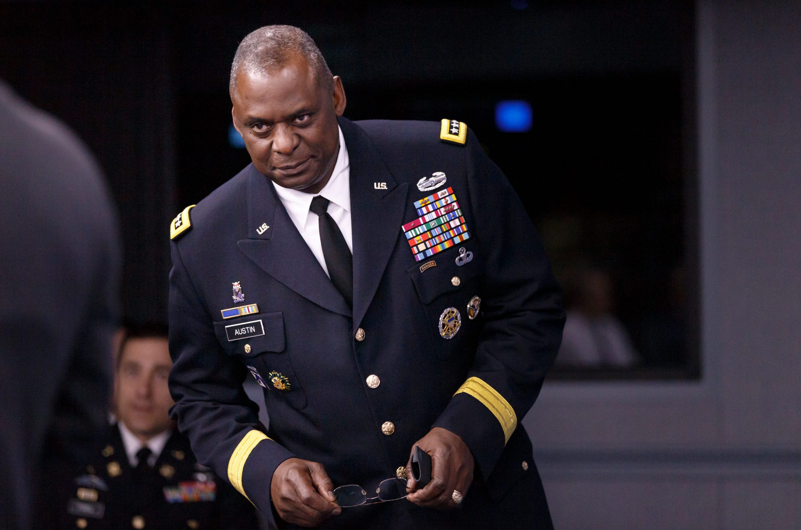 Army Gen. Lloyd Austin, then the CENTCOM commander, speaking to reporters at the Pentagon in 2014.