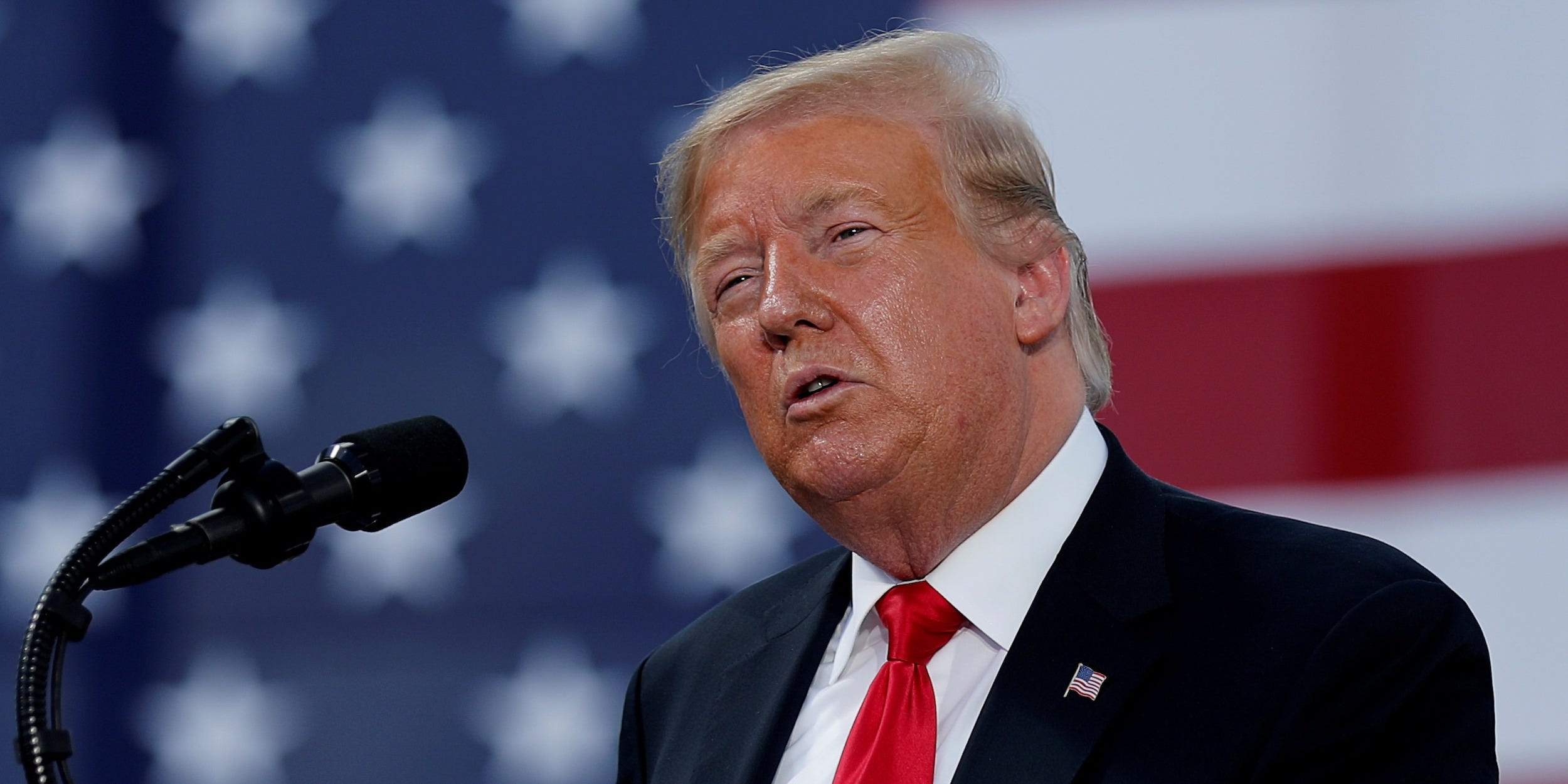 President Donald Trump delivers a speech following a tour of Fincantieri Marinette Marine in Marinette, Wisconsin, on June 25, 2020..JPG