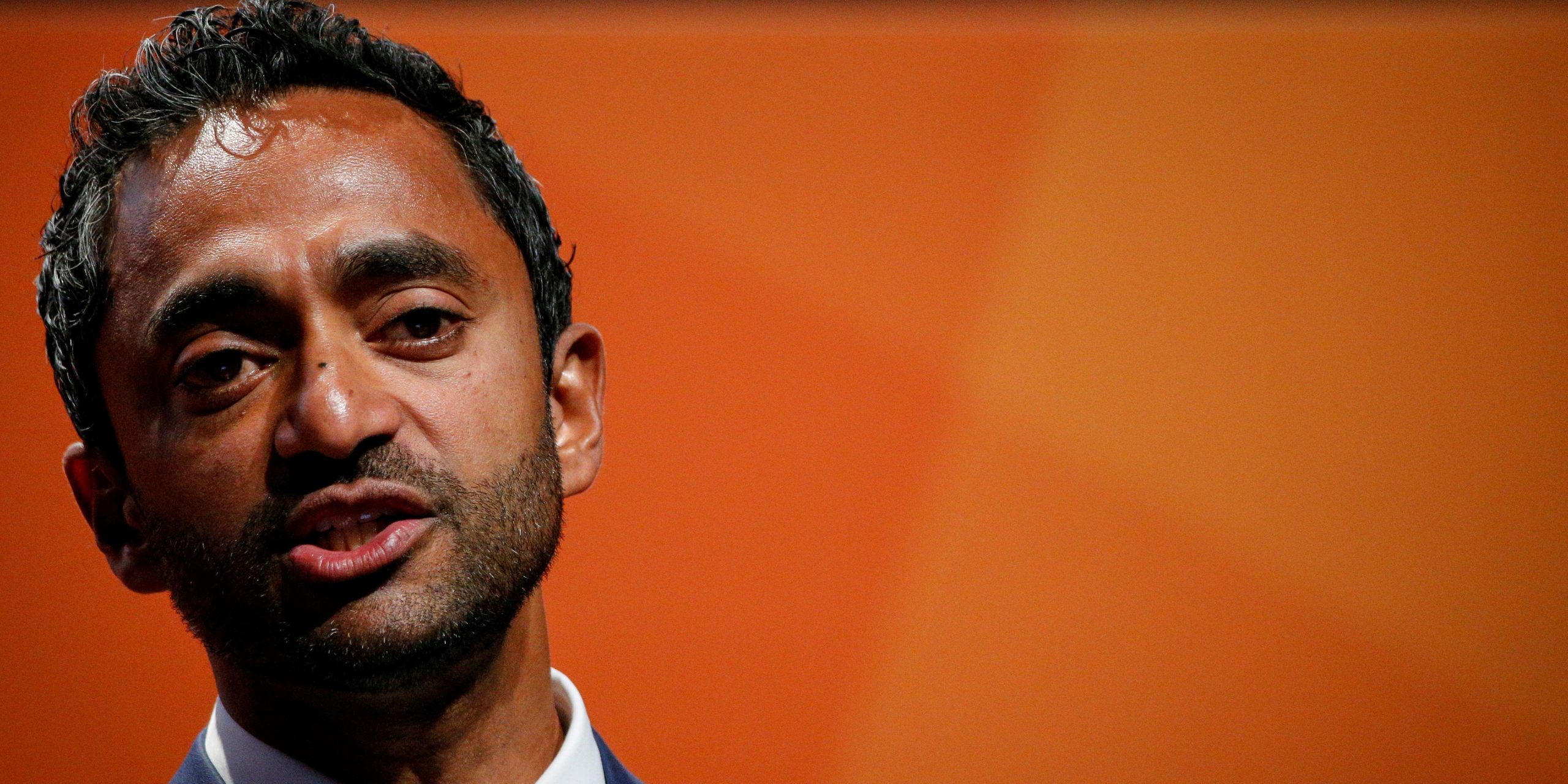FILE PHOTO: Chamath Palihapitiya, Founder and CEO of Social Capital, presents during the 2018 Sohn Investment Conference in New York City, U.S., April 23, 2018. REUTERS/Brendan McDermid/File Photo