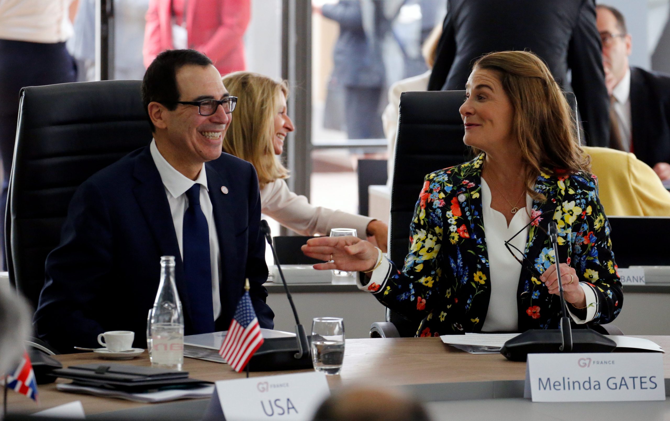 Melinda Gates Steven Mnuchin Panel 2019.JPG